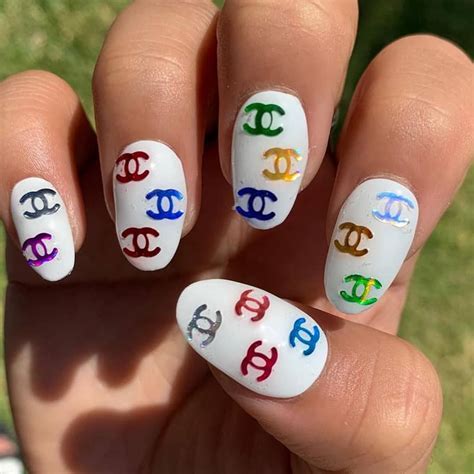 chanel gel nail designs